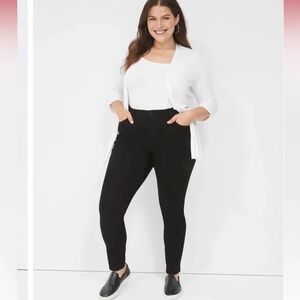👖 ✨ Lane Bryant Signature Fit Sateen Skinny Jean – Black Denim -- Size 24L ✨ 👖